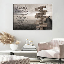 Load image into Gallery viewer, Seaside Dock Color A Whole Lot of Love Multi-Names Premium Canvas Poster
