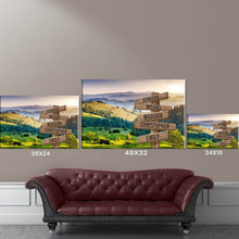 Load image into Gallery viewer, Summer Sunset Mountain Color Multi-Names Premium Canvas Poster
