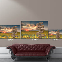 Load image into Gallery viewer, Sunflower Sunset Color Multi-Names Premium Canvas Poster
