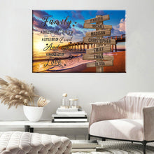 Load image into Gallery viewer, Ocean Pier Color A Whole Lot of Love Multi-Names Premium Canvas Poster
