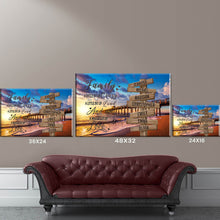 Load image into Gallery viewer, Ocean Pier Color A Whole Lot of Love Multi-Names Premium Canvas Poster
