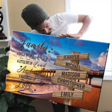 Load image into Gallery viewer, Ocean Pier Color A Whole Lot of Love Multi-Names Premium Canvas
