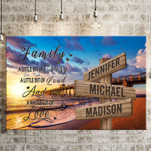 Load image into Gallery viewer, Ocean Pier Color A Whole Lot of Love Multi-Names Premium Canvas Poster
