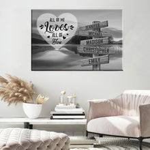 Load image into Gallery viewer, Lakeside Landscape  All of Me Loves All of You Multi-Names Premium Canvas Poster
