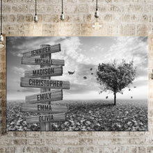 Load image into Gallery viewer, Love Tree Multi-Names Premium Canvas Poster
