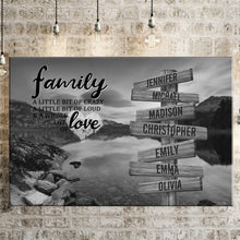 Load image into Gallery viewer, Mountain Lake A Little Whole Lot of Love Multi-Names Premium Canvas Poster
