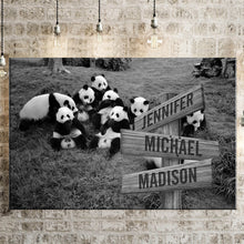 Load image into Gallery viewer, Prairie Panda Multi-Names Premium Canvas
