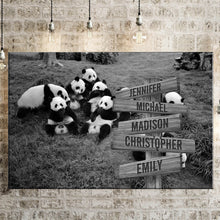 Load image into Gallery viewer, Prairie Panda Multi-Names Premium Canvas
