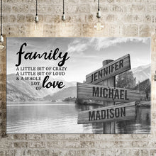 Load image into Gallery viewer, Riverside Scenery  A Little Whole Lot of Love Multi-Names Premium Canvas
