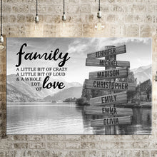 Load image into Gallery viewer, Riverside Scenery A Little Whole Lot of Love Multi-Names Premium Canvas Poster
