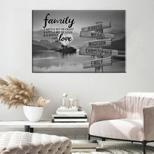 Load image into Gallery viewer, Riverside Sunset A Little Whole Lot of Love Multi-Names Premium Canvas Poster
