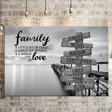 Load image into Gallery viewer, Seaside Bridge A Little Whole Lot of Love Multi-Names Premium Canvas
