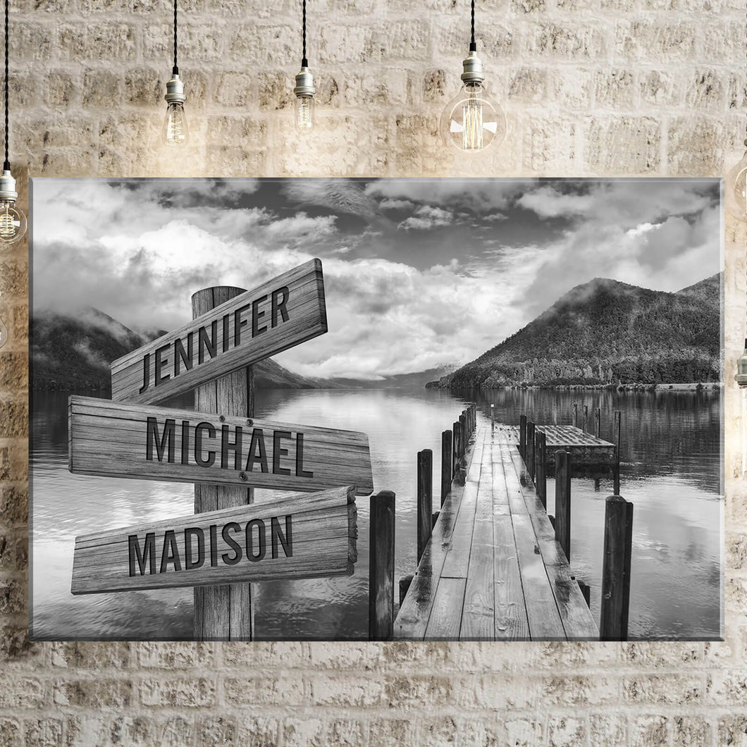 Summer Pier Multi-Names Premium Canvas Poster