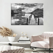 Load image into Gallery viewer, Summer Pier Multi-Names Premium Canvas Poster
