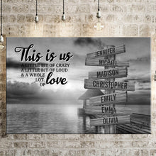 Load image into Gallery viewer, Coast Sunset Personalized &quot;THIS IS US&quot; Multi-Names Premium Canvas
