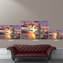 Load image into Gallery viewer, Coast Sunset Color A Little Whole Lot of Love Multi-Names Premium Canvas Poster
