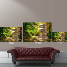 Load image into Gallery viewer, Forest Road Color Multi-Names Premium Canvas Poster
