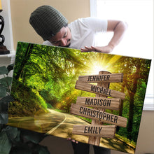 Load image into Gallery viewer, Forest Road Color Multi-Names Premium Canvas
