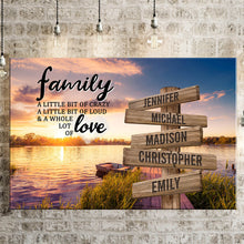 Load image into Gallery viewer, New Lake Dock Color A Little Whole Lot of Love Multi-Names Premium Canvas Poster
