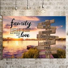 Load image into Gallery viewer, New Lake Dock Color A Little Whole Lot of Love Multi-Names Premium Canvas Poster
