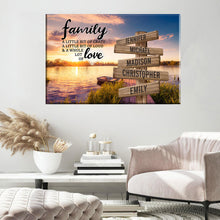Load image into Gallery viewer, New Lake Dock Color A Little Whole Lot of Love Multi-Names Premium Canvas Poster
