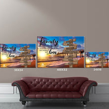 Load image into Gallery viewer, Ocean Pier Color A Little Whole Lot of Love Multi-Names Premium Canvas Poster
