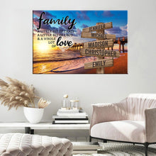 Load image into Gallery viewer, Ocean Pier Color A Little Whole Lot of Love Multi-Names Premium Canvas Poster
