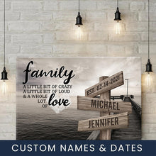 Load image into Gallery viewer, Seaside Dock Color A Little Whole Lot of Love Multi-Names Premium Canvas Poster
