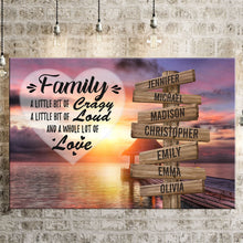 Load image into Gallery viewer, Coast Sunset Color A Little Whole Lot of Love Multi-Names Premium Canvas Poster
