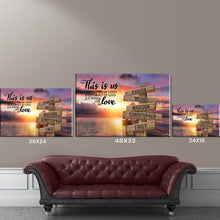 Load image into Gallery viewer, Coast Sunset Color Personalized &quot;THIS IS US&quot; Multi-Names Premium Canvas Poster
