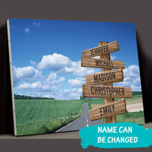 Load image into Gallery viewer, Country Road Color Multi-Names Premium Canvas Poster
