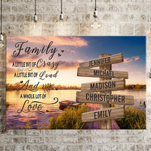 Load image into Gallery viewer, Lake Dock Color A Whole Lot of Love Multi-Names Premium Canvas Poster
