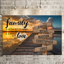 Load image into Gallery viewer, Lake Dock Color A Little Whole Lot of Love Multi-Names Premium Canvas Poster
