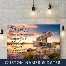 Load image into Gallery viewer, Lake Dock Color A Whole Lot of Love Multi-Names Premium Canvas
