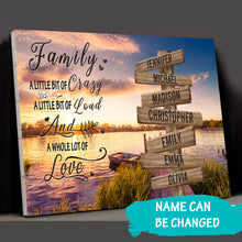 Load image into Gallery viewer, Lake Dock Color A Whole Lot of Love Multi-Names Premium Canvas
