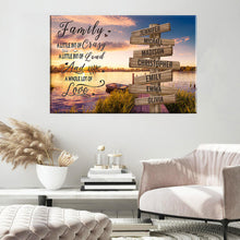 Load image into Gallery viewer, Lake Dock Color A Whole Lot of Love Multi-Names Premium Canvas
