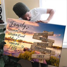 Load image into Gallery viewer, Lake Dock Color A Whole Lot of Love Multi-Names Premium Canvas
