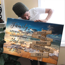 Load image into Gallery viewer, Ocean Sunset Color A Whole Lot of Love Multi-Names Premium Canvas
