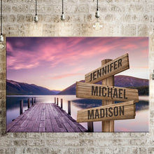 Load image into Gallery viewer, River Pier Color Multi-Names Premium Canvas Poster
