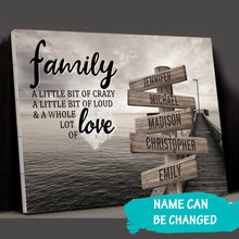 Load image into Gallery viewer, Seaside Dock Color A Little Whole Lot of Love Multi-Names Premium Canvas
