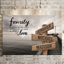 Load image into Gallery viewer, Seaside Dock Color A Little Whole Lot of Love Multi-Names Premium Canvas Poster

