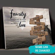 Load image into Gallery viewer, Seaside Dock Color A Little Whole Lot of Love Multi-Names Premium Canvas Poster
