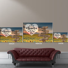 Load image into Gallery viewer, Sunflower Sunset Color All of Me Loves All of You Multi-Names Premium Canvas
