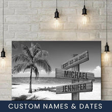 Load image into Gallery viewer, Ocean Breeze Multi-Names Premium Canvas Poster
