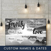 Load image into Gallery viewer, Personalized Family Ocean Dock Multi-Names Premium Canvas
