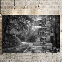 Load image into Gallery viewer, Forest Road Multi-Names Premium Canvas Poster
