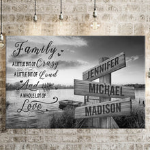 Load image into Gallery viewer, Lake Dock A Whole Lot of Love Multi-Names Premium Canvas Poster
