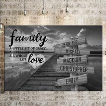 Load image into Gallery viewer, Lake Dock A Little Whole Lot of Love Multi-Names Premium Canvas
