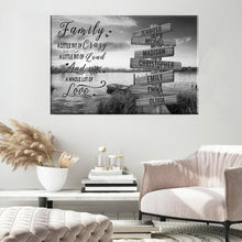 Load image into Gallery viewer, Lake Dock A Whole Lot of Love Multi-Names Premium Canvas
