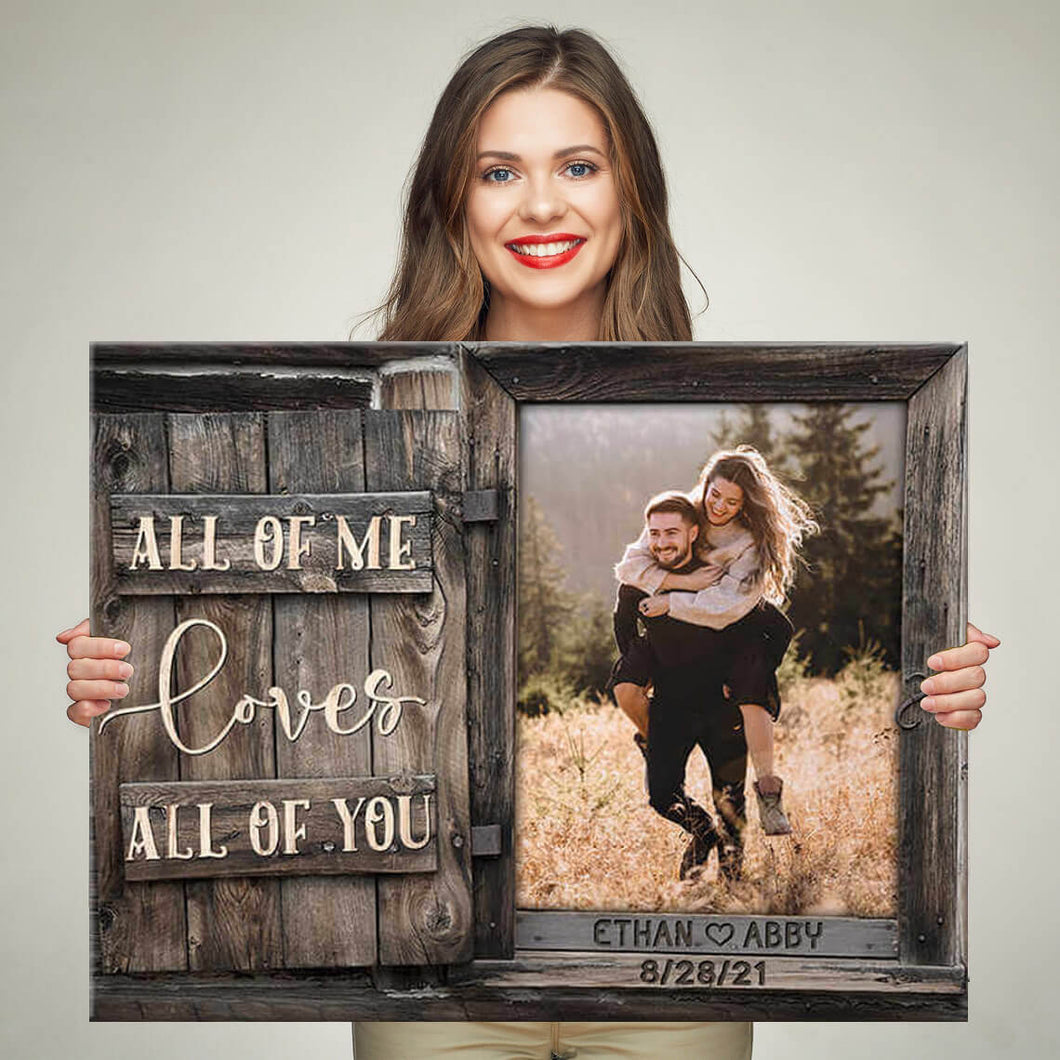 All Of Me Loves All Of You Premium Canvas